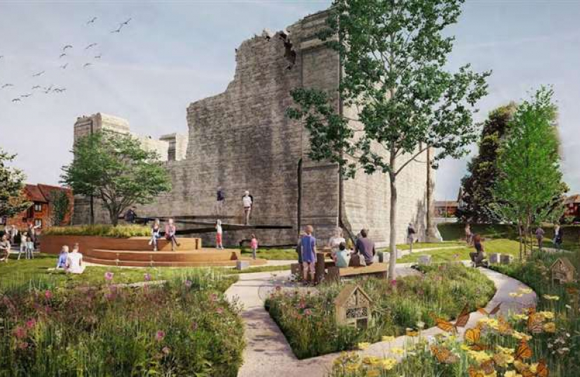 CGI showing how Canterbury's castle and its grounds will be renovated