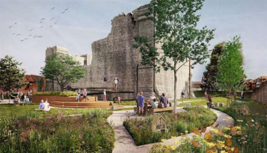 CGI showing how Canterbury's castle and its grounds will be renovated